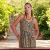 Dandelion Buttoned Floral Pattern Summer Dress With Pockets